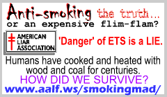 graphic link to AALF An American who Loves Freedom - Smoking mad - antismoking facts